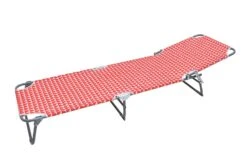Habitat Folding Metal Sun Lounger - Geo Orange -Habitat 8769594 R Z004A
