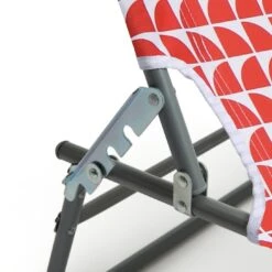 Habitat Folding Metal Sun Lounger - Geo Orange -Habitat 8769594 R Z011A