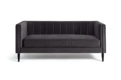 Habitat Vanessa Velvet 3 Seater Sofa - Grey