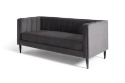 Habitat Vanessa Velvet 3 Seater Sofa - Grey -Habitat 8771018 R Z002A