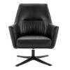Habitat Rhett Faux Leather Swivel Chair - Black 1 Habitat Rhett Faux Leather Swivel Chair - Black -Habitat 8774651 R Z001A