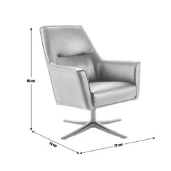 Habitat Rhett Faux Leather Swivel Chair - Black -Habitat 8774651 R Z020A