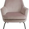 Habitat Celine Velvet Accent Chair - Pink -Habitat 8809708 R Z001A