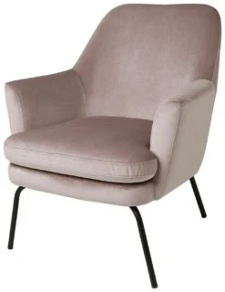 Habitat Celine Velvet Accent Chair - Pink -Habitat 8809708 R Z004A