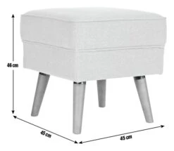 Habitat Callie Fabric Footstool - Light Grey -Habitat 8817116 R Z020A