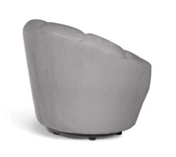 Habitat Ezra Velvet Swivel Chair - Light Grey -Habitat 8819372 R Z004A