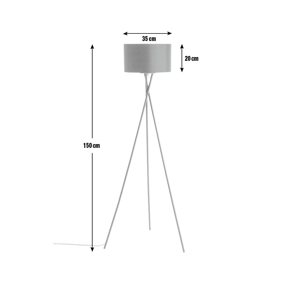 Habitat Matt Tripod Floor Lamp - Black 11 Habitat Matt Tripod Floor Lamp - Black - Image 9
