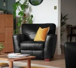 Habitat Milford Leather Chair - Black 9 Habitat Milford Leather Chair - Black -Habitat 8841773 R Z001C