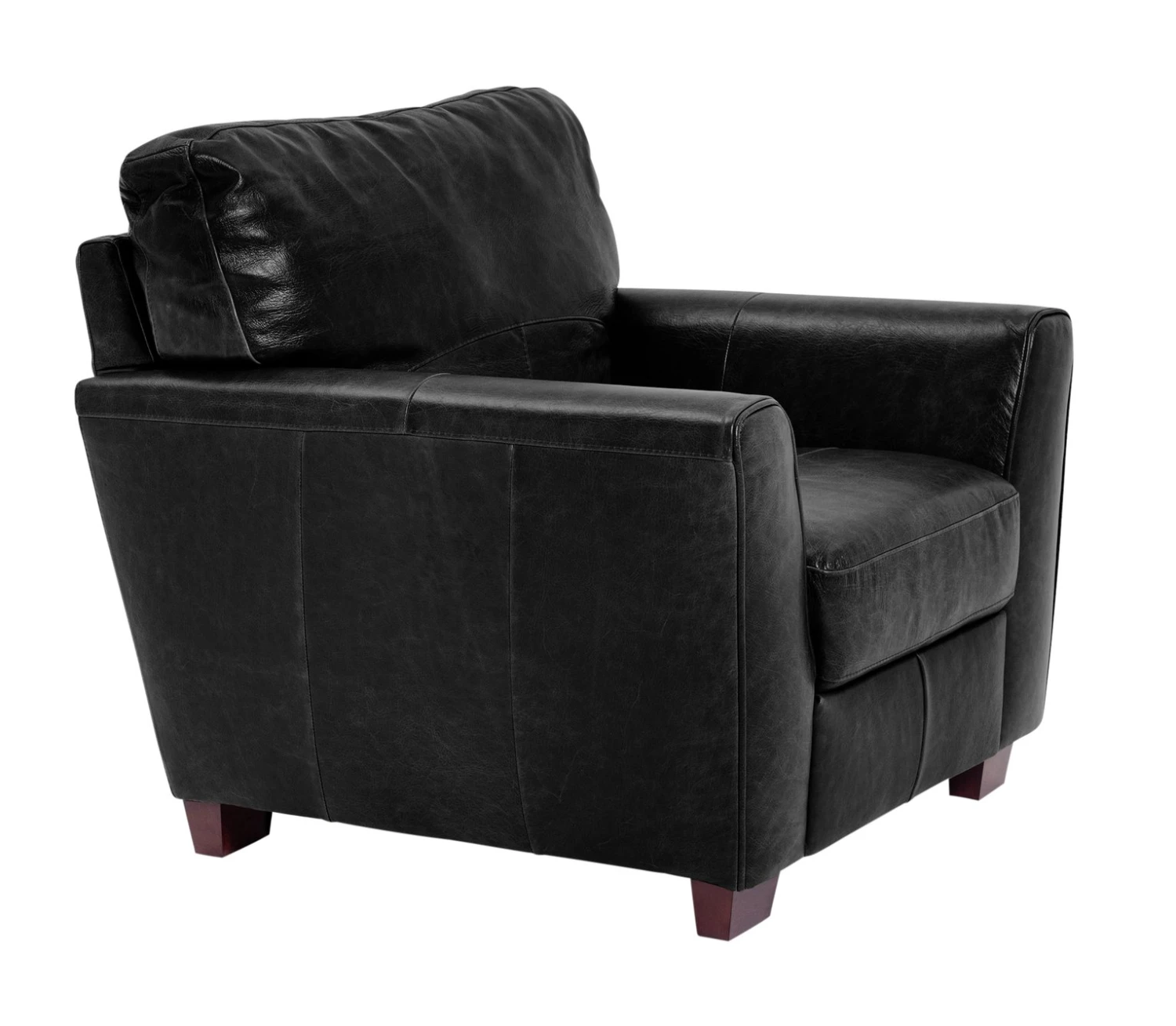 Habitat Milford Leather Chair - Black 7 Habitat Milford Leather Chair - Black - Image 5