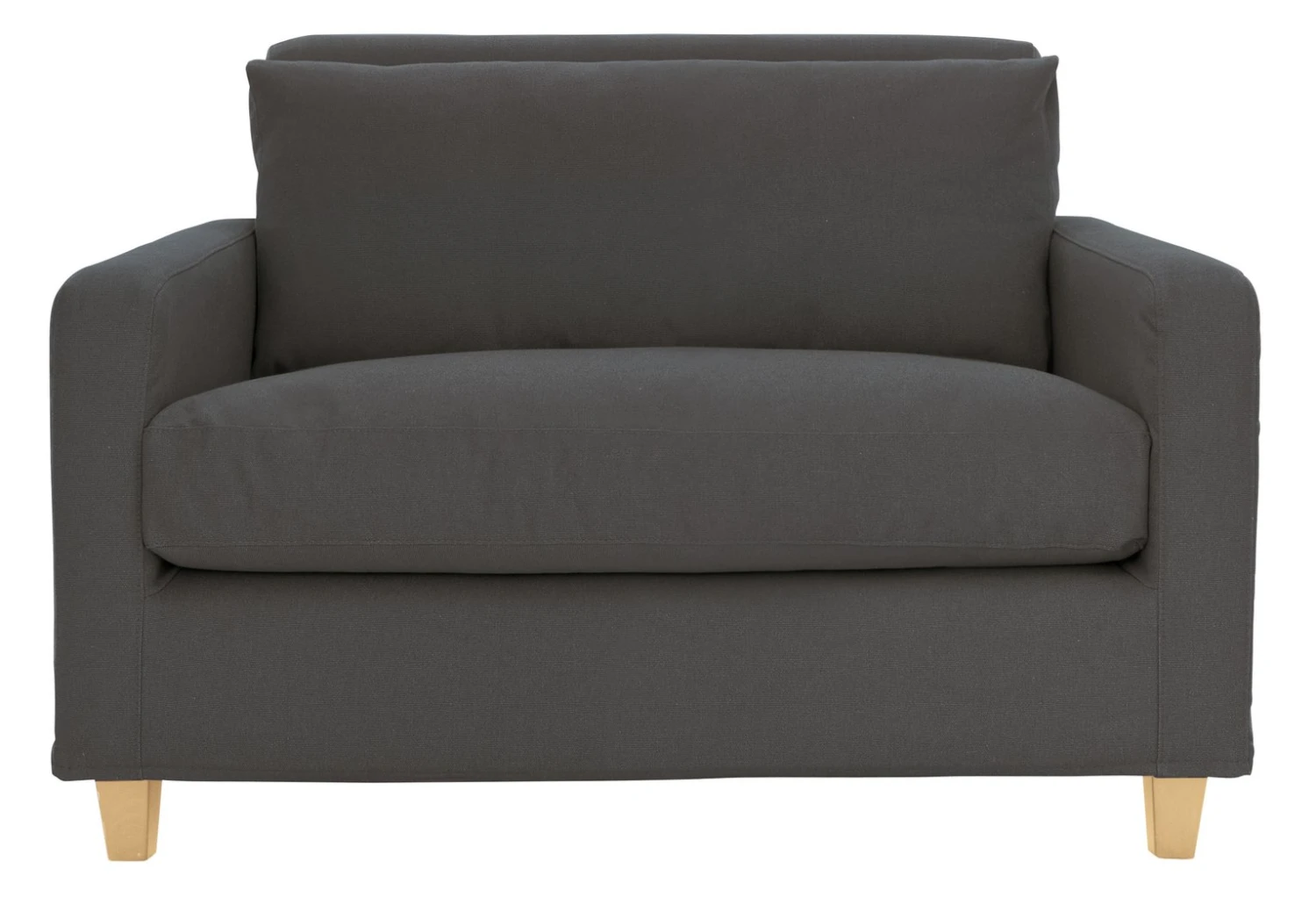 Habitat Chester Fabric Cuddle Chair - Light Feet - Charcoal 3 Habitat Chester Fabric Cuddle Chair - Light Feet - Charcoal