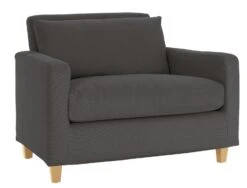 Habitat Chester Fabric Cuddle Chair - Light Feet - Charcoal 11 Habitat Chester Fabric Cuddle Chair - Light Feet - Charcoal -Habitat 8847492 R Z002A