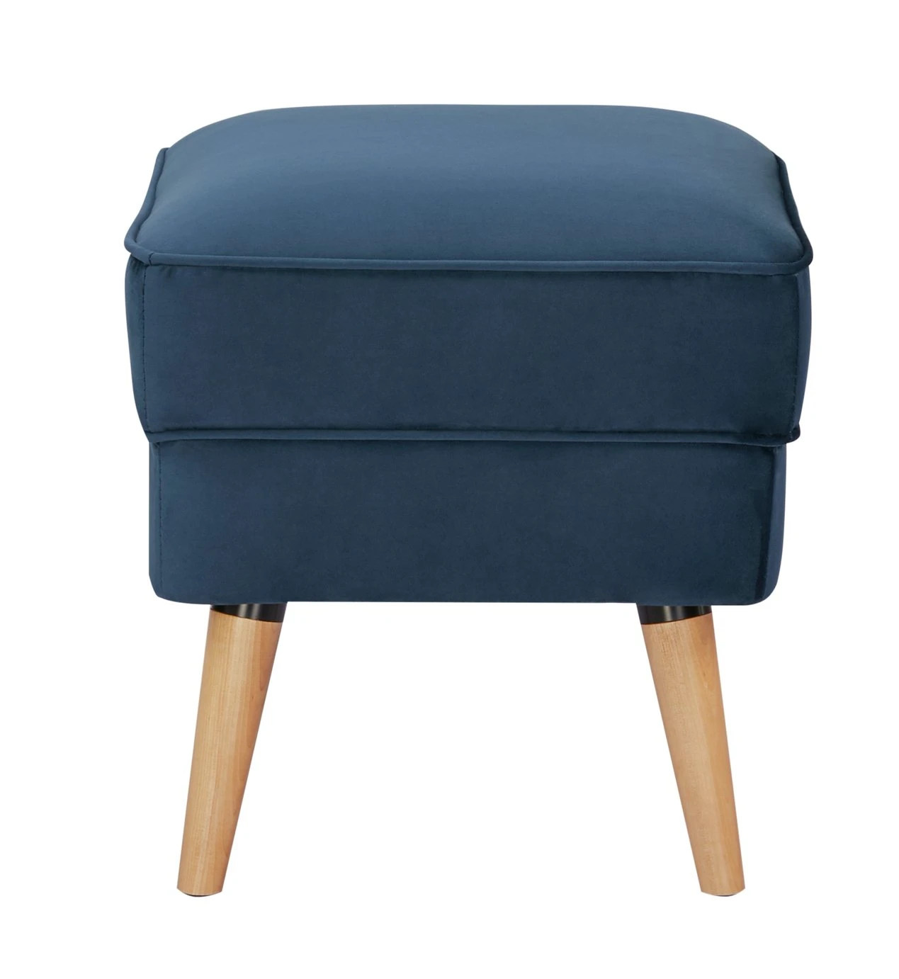 Habitat Callie Velvet Footstool - Petrol Blue 3 Habitat Callie Velvet Footstool - Petrol Blue