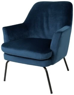 Habitat Celine Velvet Accent Chair - Blue 17 Habitat Celine Velvet Accent Chair - Blue -Habitat 8874702 R Z004A