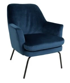 Habitat Celine Velvet Accent Chair - Blue 18 Habitat Celine Velvet Accent Chair - Blue -Habitat 8874702 R Z008A