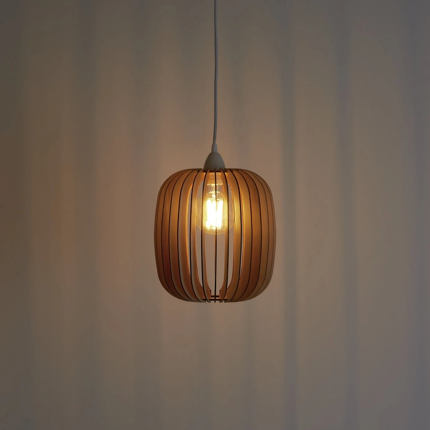 Habitat Achille Wooden Pendant Light - Natural 5 Habitat Achille Wooden Pendant Light - Natural - Image 3