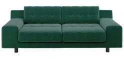 Habitat Hendricks Velvet 3 Seater Sofa - Emerald Green