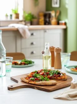 Habitat Industrial Wooden Pizza Board And Cutter Set -Habitat 8885643 R Z001C