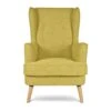 Habitat Callie Fabric Wingback Chair - Mustard -Habitat 8887562 R Z001A
