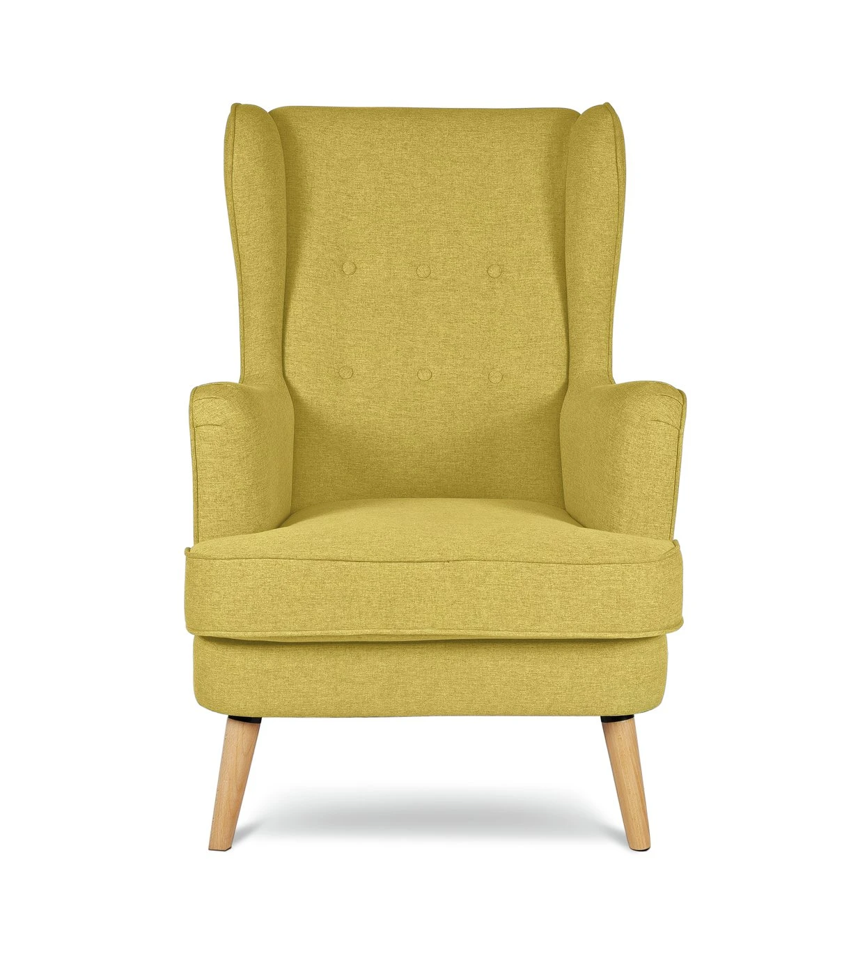 Habitat Callie Fabric Wingback Chair - Mustard 3 Habitat Callie Fabric Wingback Chair - Mustard