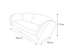 Habitat Layla Velvet 3 Seater Sofa - Yellow -Habitat 8889797 R E001