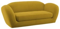 Habitat Layla Velvet 3 Seater Sofa - Yellow -Habitat 8889797 R Z008A