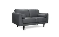 Habitat Jackson Leather 2 Seater Sofa - Grey -Habitat 8893336 R Z002A