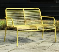 Habitat Ipanema 4 Seater Metal Garden Sofa Set - Yellow -Habitat 8893549 R Z006C