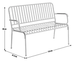 Habitat Indu 2 Seater Metal Bench - Yellow -Habitat 8906474 R E001
