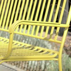 Habitat Indu 2 Seater Metal Bench - Yellow -Habitat 8906474 R Z002C