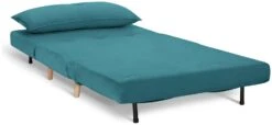 Habitat Roma Small Double Velvet Chairbed - Teal -Habitat 8921758 R Z002A