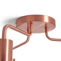 Habitat Rayner Steel LED Flush Ceiling Light - Rosegold -Habitat 8927226 R Z003A