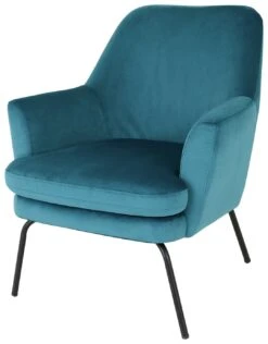Habitat Celine Velvet Accent Chair - Teal -Habitat 8954732 R Z004A