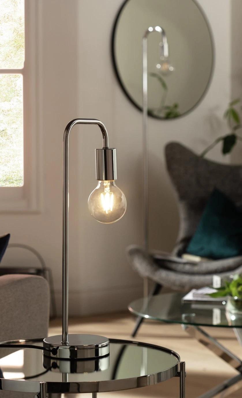 Habitat Rayner Steel LED Table Lamp - Chrome 8 Habitat Rayner Steel LED Table Lamp - Chrome - Image 6