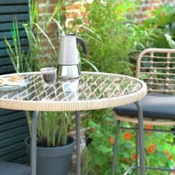 Habitat 2 Seater Bamboo Garden Bar Bistro Set -Habitat 8974145 R Z003C