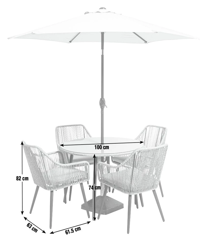 Habitat Malta 4 Seater Rattan Effect Patio Set - Natural 5 Habitat Malta 4 Seater Rattan Effect Patio Set - Natural - Image 3