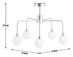 Habitat Boyd Flush Ceiling Light - Brass -Habitat 8982687 R E001