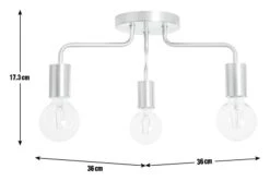 Habitat Rayner Steel 3 Light LED Flush Ceiling Light - Brass -Habitat 9048946 R Z017A