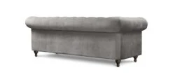 Habitat Chesterfield Velvet 3 Seater Sofa - Light Grey -Habitat 9112913 R Z003A