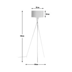 Habitat Tripod Floor Lamp - Grey And Chrome 19 Habitat Tripod Floor Lamp - Grey And Chrome -Habitat 9132742 R Z001E