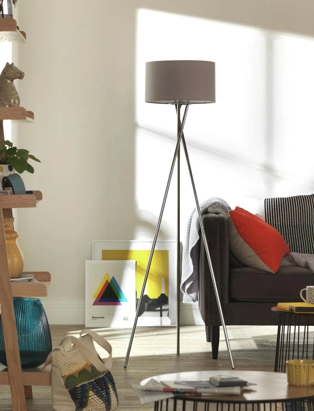 Habitat Tripod Floor Lamp - Grey And Chrome 10 Habitat Tripod Floor Lamp - Grey And Chrome - Image 8