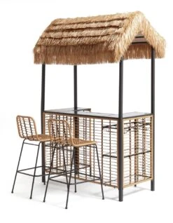Habitat Beach Bar Gazebo With Stools - Natural