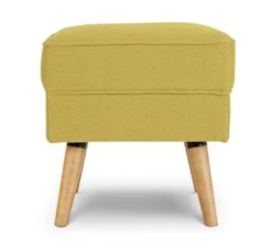 Habitat Callie Fabric Footstool - Mustard Yellow
