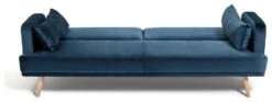 Habitat Andy 3 Seater Velvet Clic Clac Sofa Bed - Blue -Habitat 9160659 R Z006A