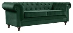 Habitat Chesterfield Velvet 3 Seater Sofa - Green -Habitat 9161878 R Z004A