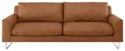 Habitat Lyle Leather 3 Seater Sofa - Tan