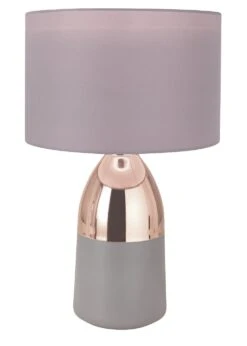 Habitat Pluto Touch Table Lamp - Copper & Grey -Habitat 9179846 R Z005A