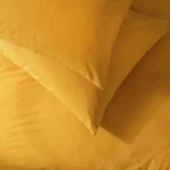 Habitat Stonewashed Cotton Plain Mustard Bedding Set -Double -Habitat 9189252 R Z004C