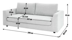 Habitat Brixley Fabric 3 Seater Sofa - Yellow -Habitat 9191336 R E001