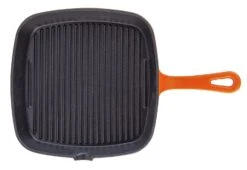 Habitat 23cm Cast Iron Griddle Pan - Orange -Habitat 9192500 R Z005A