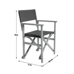 Habitat Folding Wooden Director Chair - Blue -Habitat 9196630 R E001
